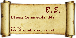 Blasy Seherezádé névjegykártya